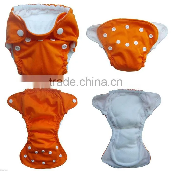 Double gussets soft breathable newborn AIO babies cloth diaper