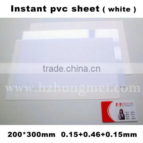 2015 micron pvc sheet/PVC sheet instant id card white card for alibaba