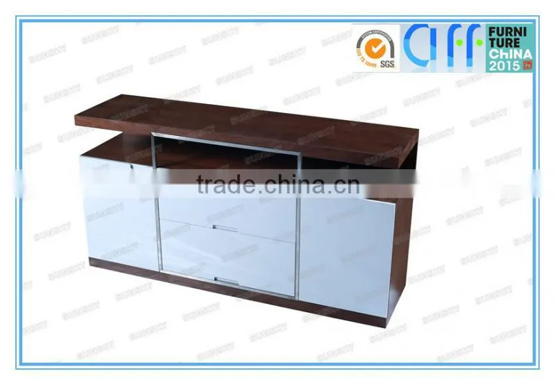 mango modern home furniture wooden high glossy led coffee table 1479A