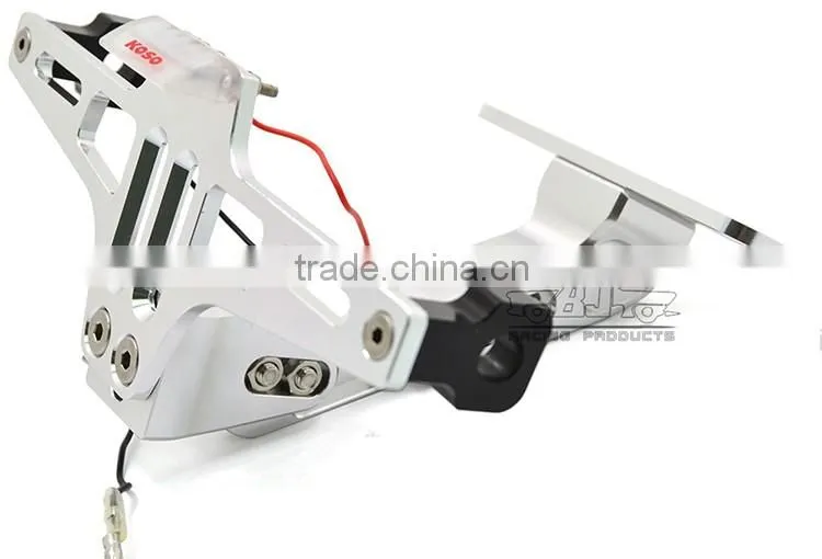 BJ-LPL-039 Performance Aluminum Universal Motorcycle License Plate Frame Bracket with LED