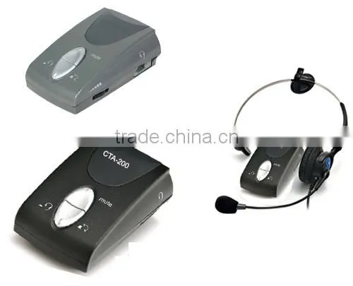 Special digital call center headset amplifier with switch setting CTA-200V