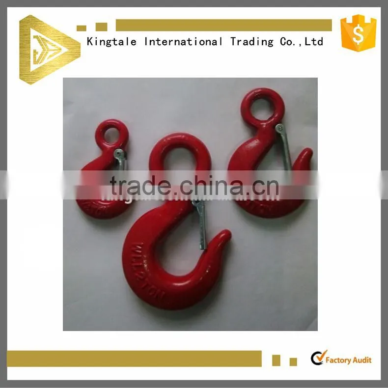 red alloy painted metallic snap hook for lifting