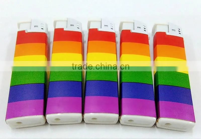 Fashion colored ribbon paper rechargeable lighter 2016