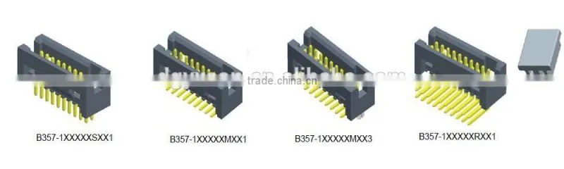 Dongguan supplier 1.27mm pitch vertical SMD two rows with locating pegs box header connector