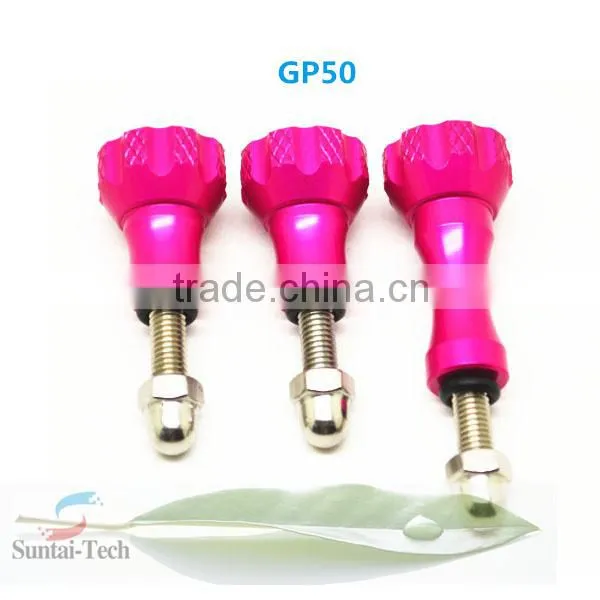 Quality GoPros Accessories 1 Long +2 Short Colorful Thumb Knob Stainless Aluminum Bolt Nut Screw for Go Pro 4/3+/3/2 GP50