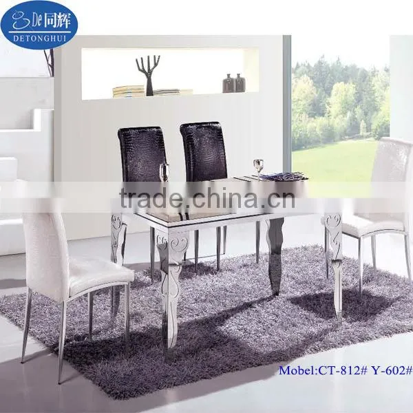 hot sale travertine dining table set CT-812# Y-602