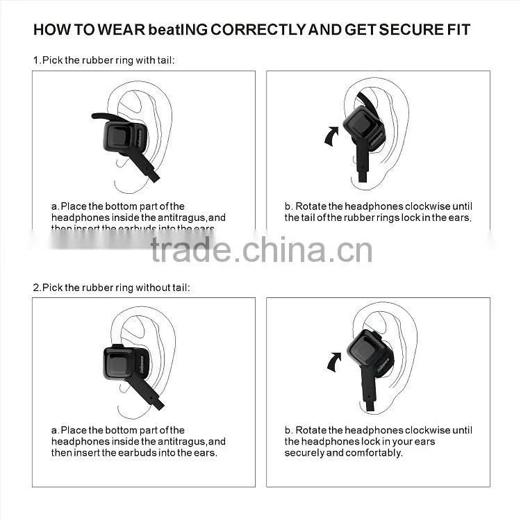 Wireless Ear Clip MP3 Bluetooth Earphone for Samsung Smart TV