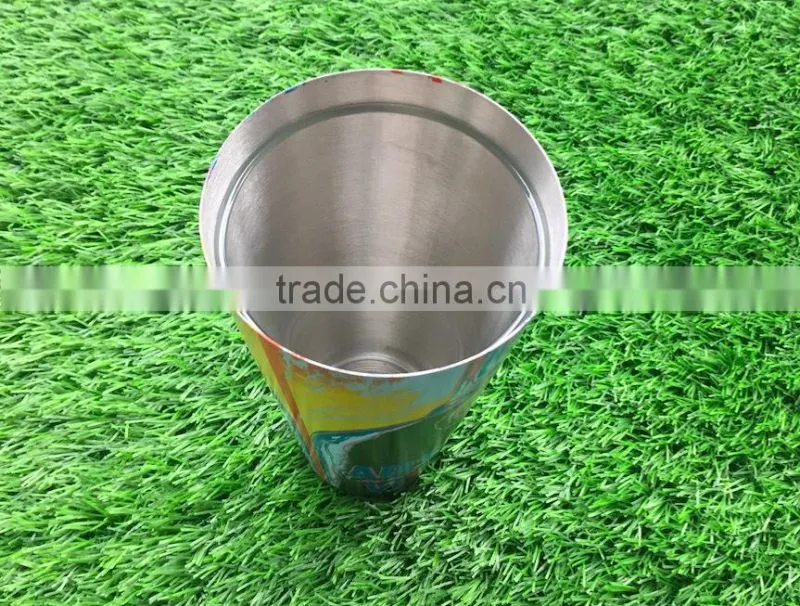 750ML new design full color decorated stainless steel and glass cocktail BOSTON shaker