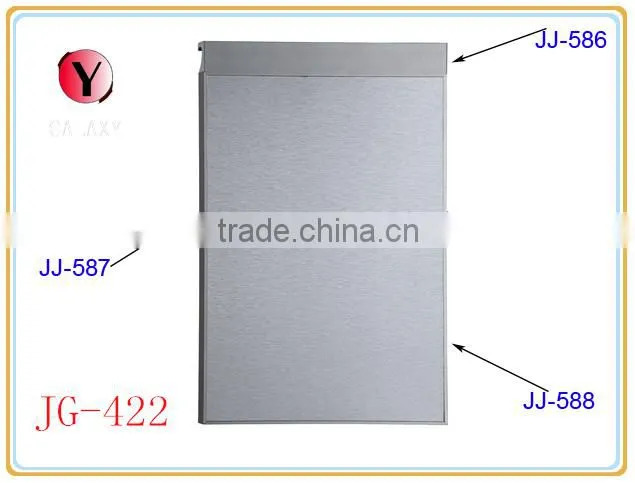 aluminium kitchen cabinet double-sided glass door