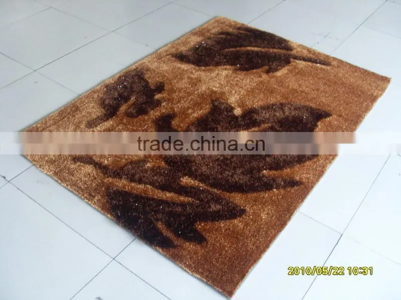silk modern flower polyester carpet bed mat
