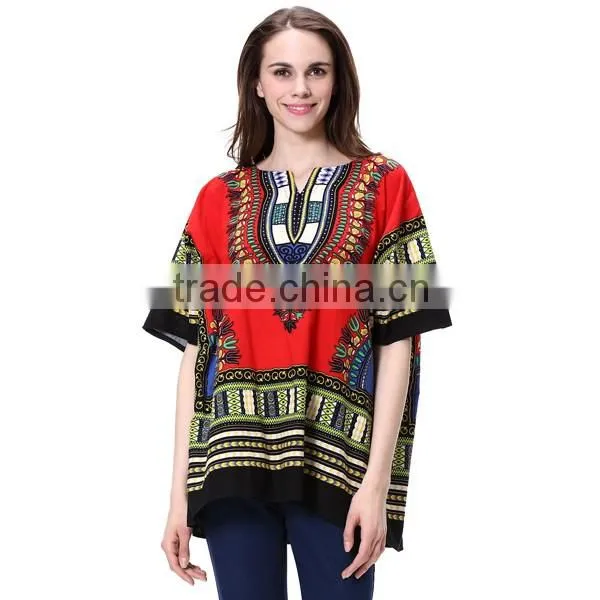 100% Cotton Ladies Custom Dashiki Shirt Wholesale China