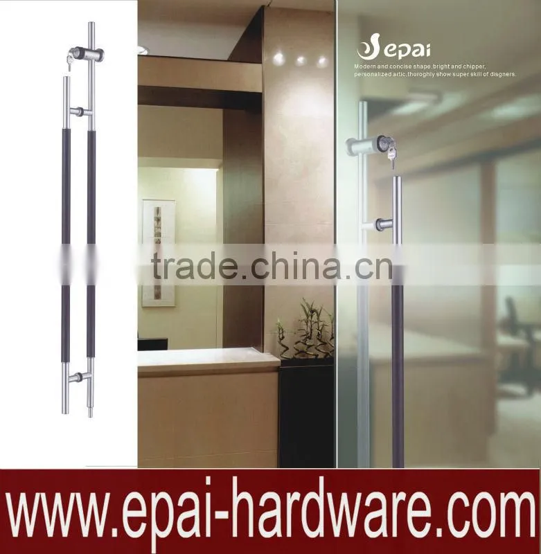 2014 Modern shape Stainless Steel glass door lock handle