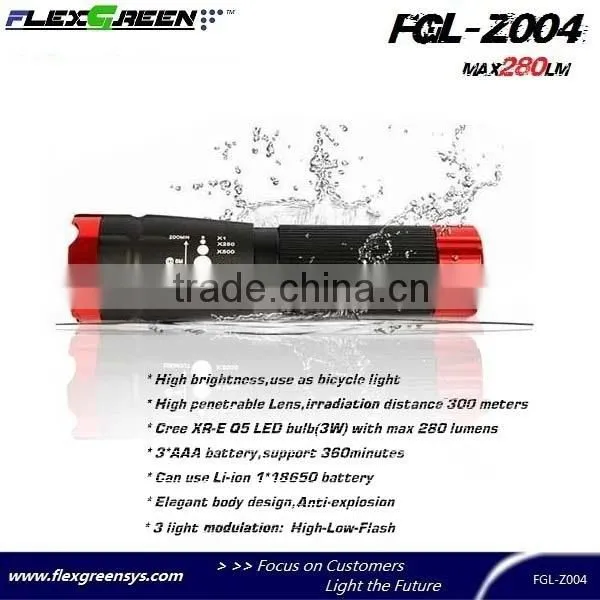 AAA battery Q5 led bike flashlight and bike torch