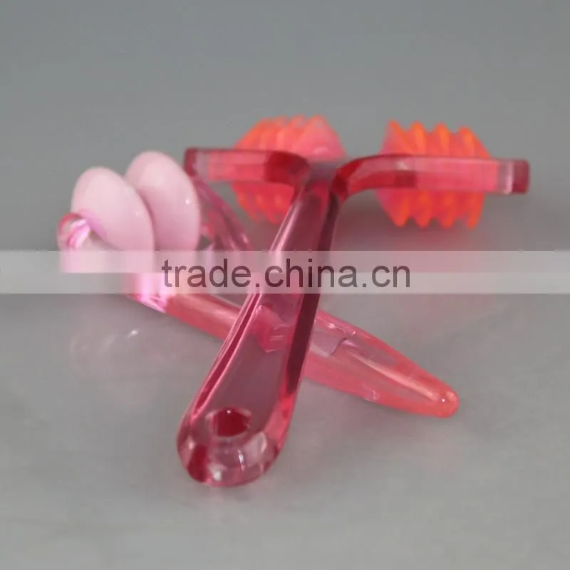 2015 Cheap Rolling Manual Plastic Face Massager Set