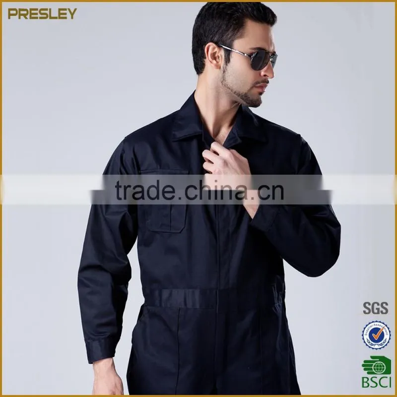 high quality black safety uniform workwear coverall