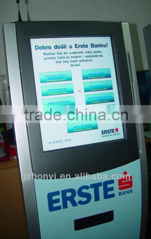 Full automatic Bank queue ticket managment system