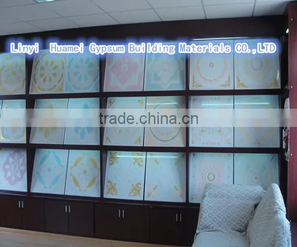 Colorful GRG embossed hand-painted / Gypsum ceiling material