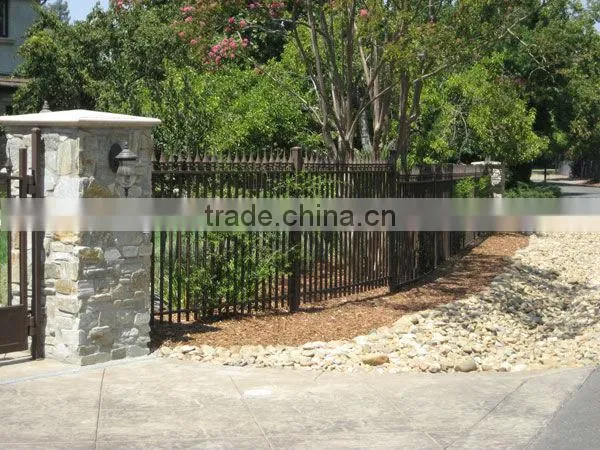 Top-selling hand forged iron fence and gate
