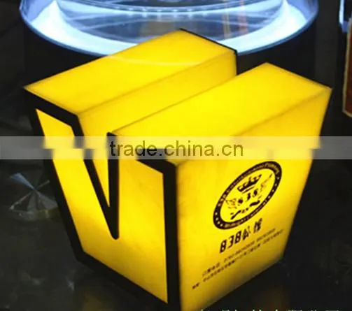 rechargable battery operated wedding party night club bar glowing light up decoration letter led table lamp