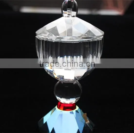 New Product Crystal Glass Sugar Bowl With Lid Table Decoration