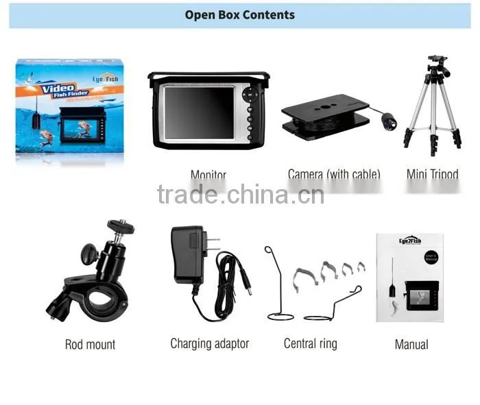 150m/100m/50m underwater fishing finder camera 5'' 1080P HD Video fishing finder camera work in dark field