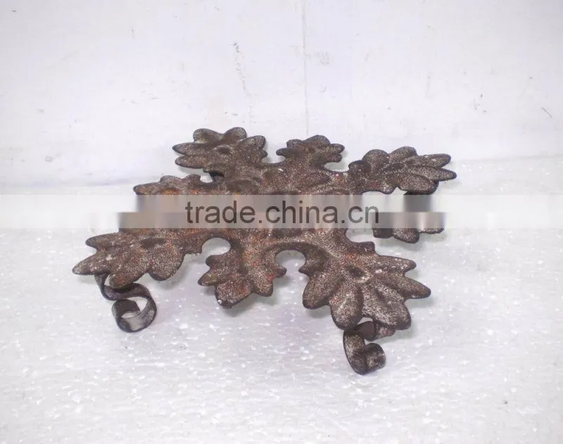 Cross Flower Metal Coaster