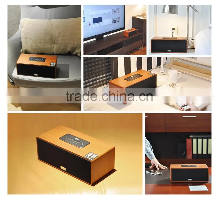 wireless DlAN WiFi Android ISO Airplay wooden speaker portable