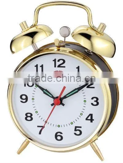 4 inches metal case mechanical alarm clock