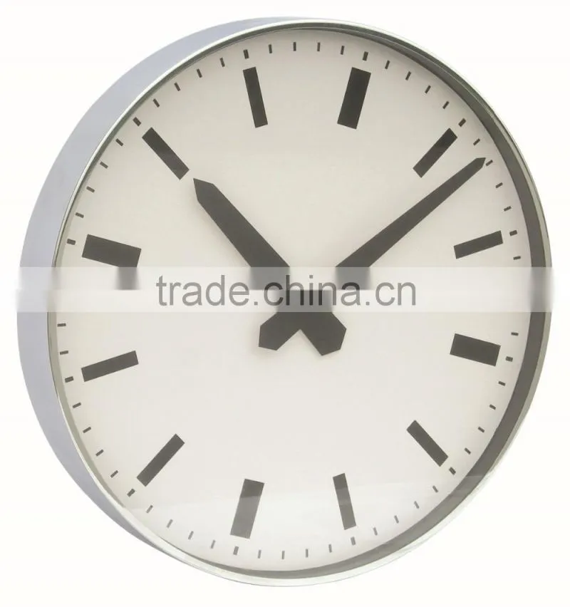 Fashion metal round shaped wall clock, decorative wall mounted clock