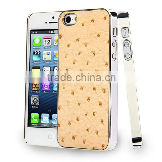 Set Screen Protector And Case For Iphone 5 , Beautiful Aluminium Flower Case