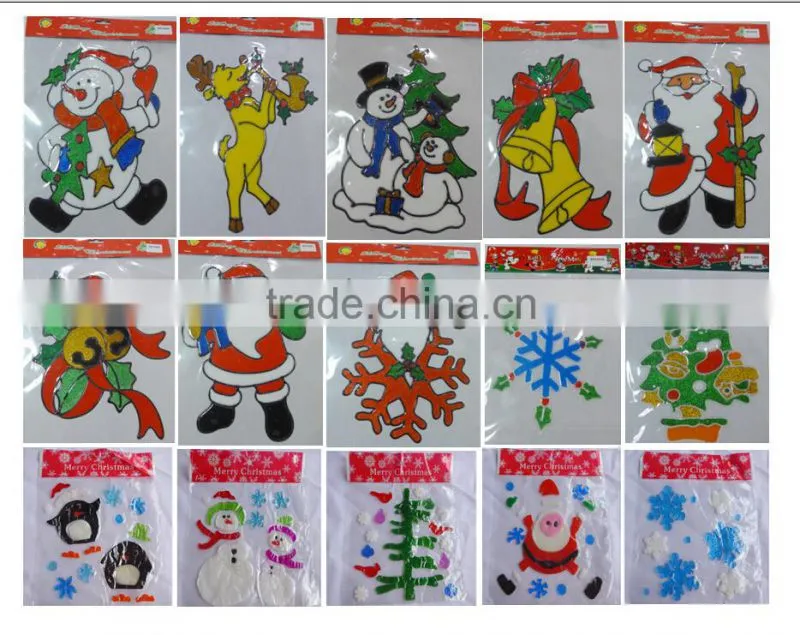 Hot sale new design Christmas sticker/Christmas decorations