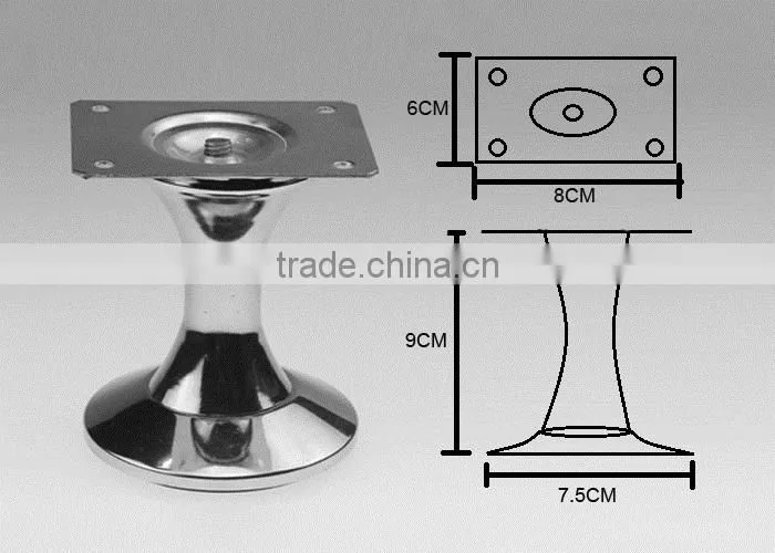 Vase chrome sofa legs