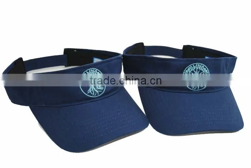 custom 100% cotton sun visor hats