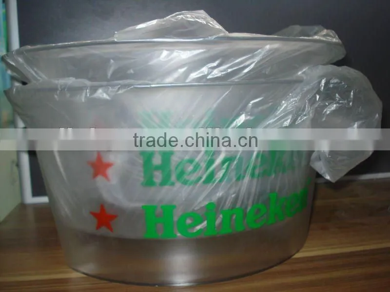 wine ice bucket 5L plastic ice bucket /smirnoff plastic ice bucket