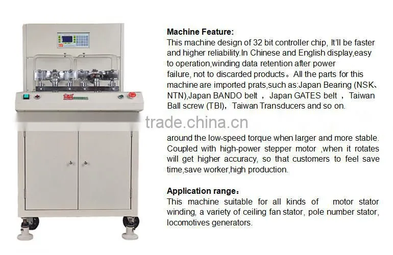 200mm Turning diameter double heads semi-auto coil winding machine