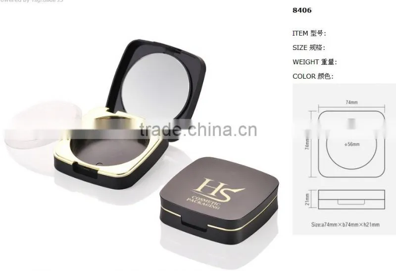 fashion plastic compact powder case