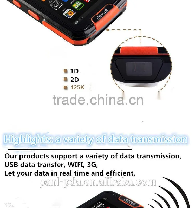 CARIBE PL-40L Ac019 android 1d 2d barcode scanner with keyboard support sim card, nfc, bluetooth,wifi, gps
