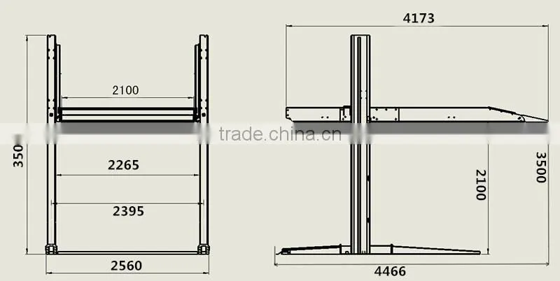 two post car parking lift equipment for home garages