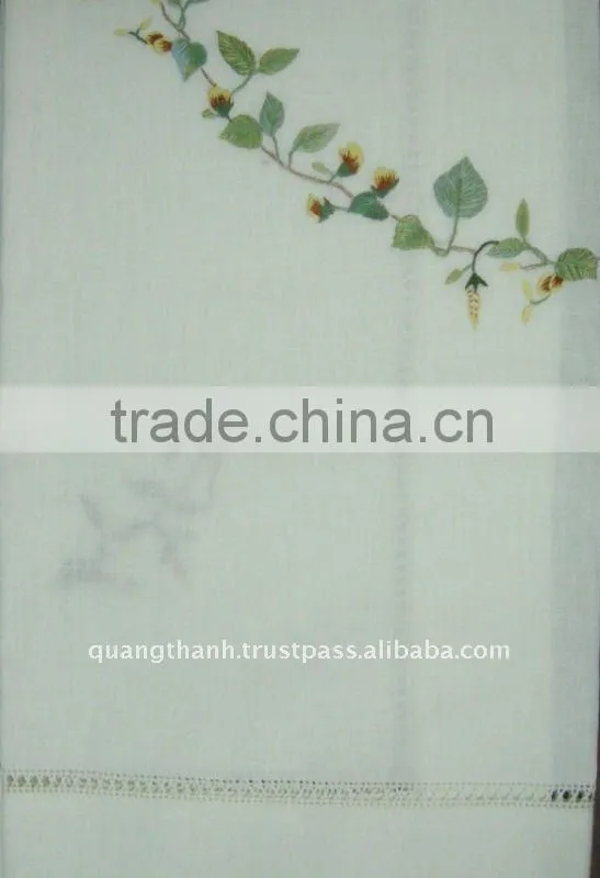 hand embroidery table cloth