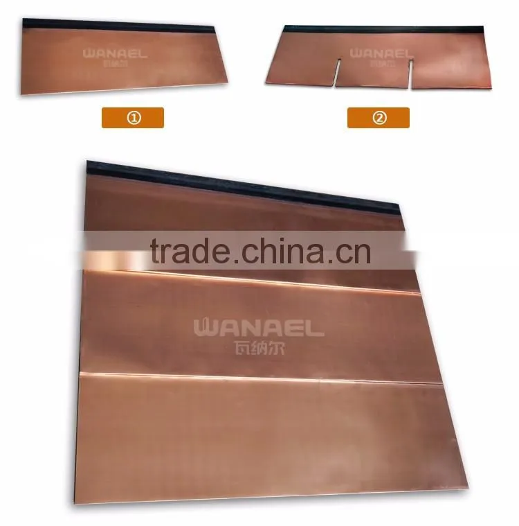 Roofing materials Wanael fish scale copper roof tile,copper shingle for roof, Copper Roofing Tiles