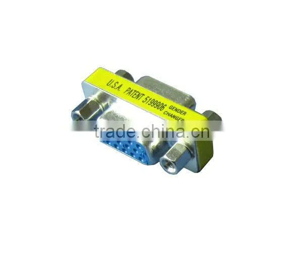 2014 the popular electric product VGA 15pin female to female mini gender changer adapter