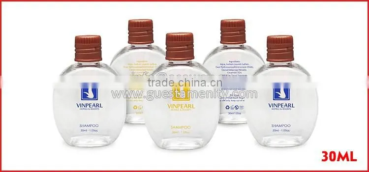 transparent pvc hotel shampoo bottle empty pet shampoo bottles