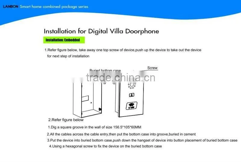 Wholesale IP door phone system/Video Intercom System for Villa