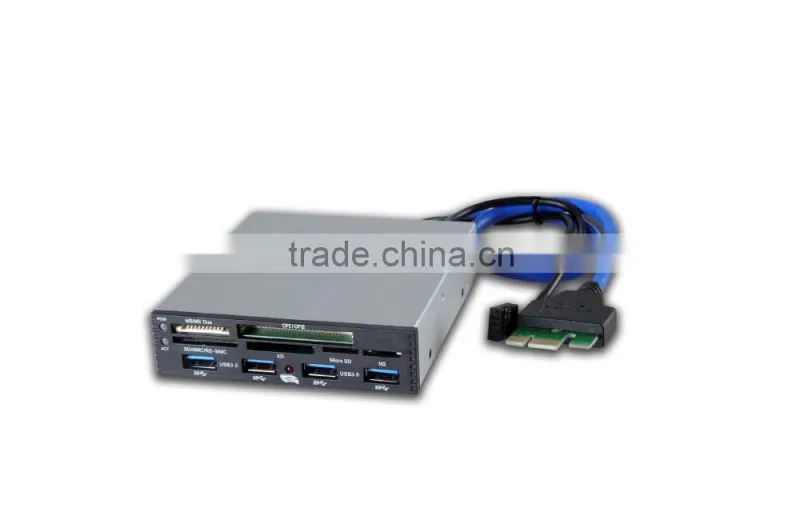 PCI-E 3.5" Internal Multi Memory Card Reader with 4 USB 3.0 Ports Combo HUB