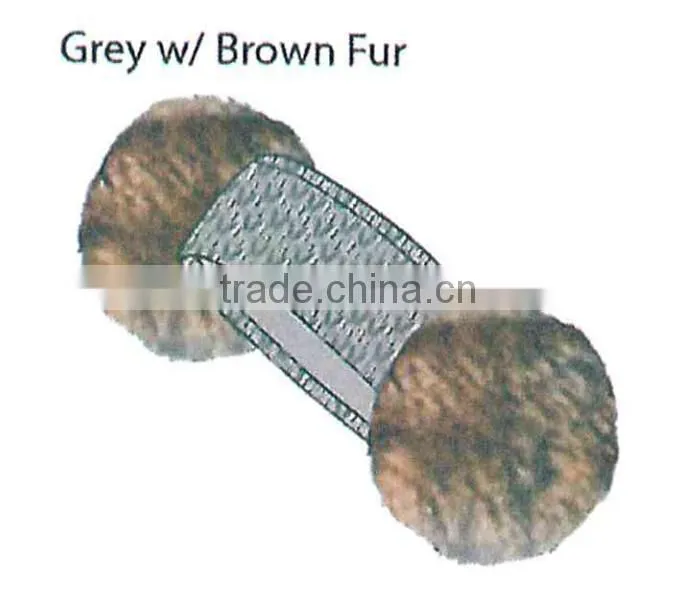 Fashion Winter promotional customized girl's jacquard acrylic knitted headband collection with faux fur lining