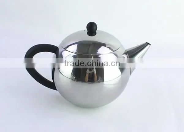 High quality mirror finished single wall stainless steel tea pot