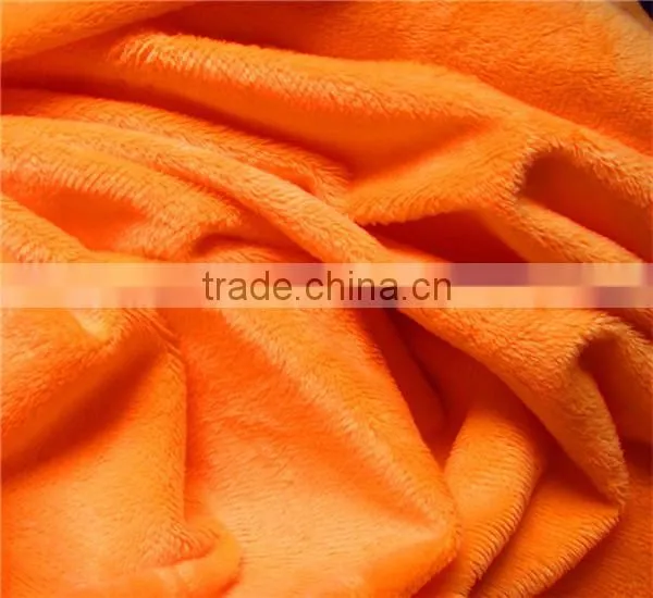 one side smooth plain dyed solid color minky fabric