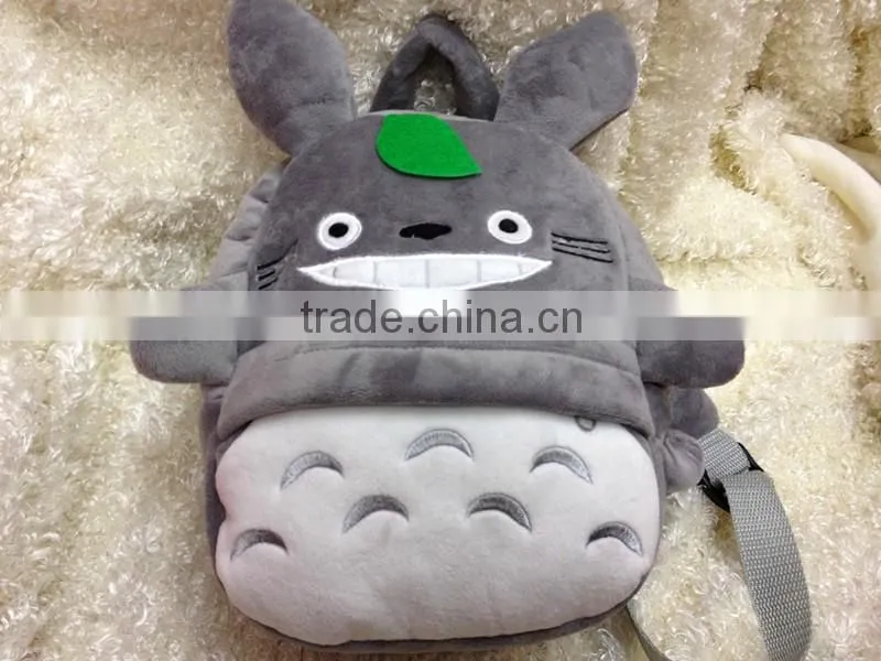Hot sell plush backpack cute totoro backpack Japan comic shape backpack