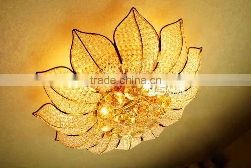Exquisite Flower Design Gold Ceiling Chandelier