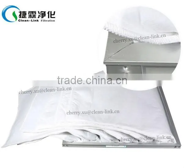 Medium efficiency hot melt sealed pocket filter